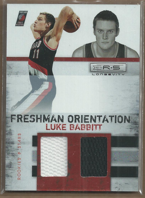 2010-11 Rookies and Stars Longevity Freshman Orientation Materials #15 Luke Babbitt
