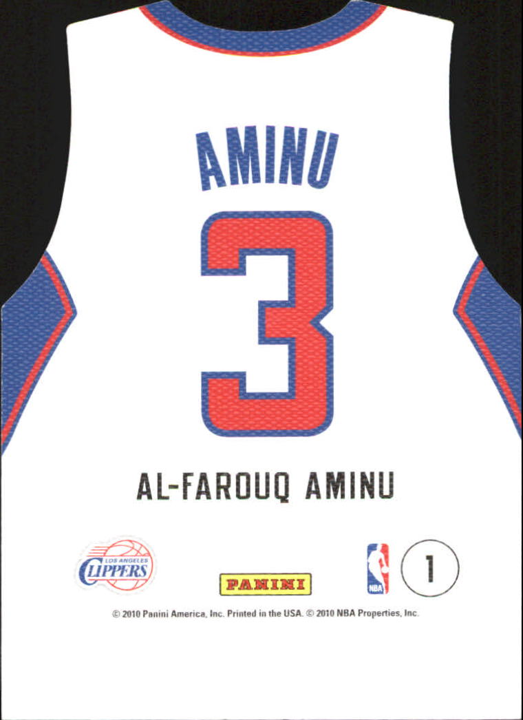 2010-11 Panini Threads Rookie Team Threads Home #1 Al-Farouq Aminu back image