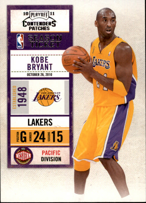 2010-11 Playoff Contenders Patches #1 Kobe Bryant