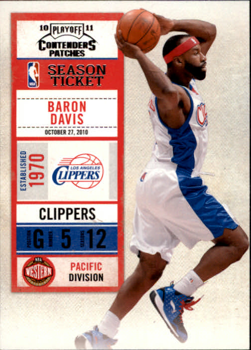 2010-11 Playoff Contenders Patches #6 Baron Davis
