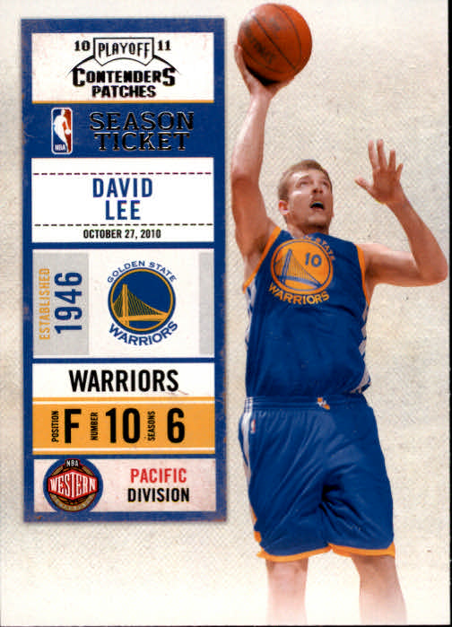 2010-11 Playoff Contenders Patches #10 David Lee