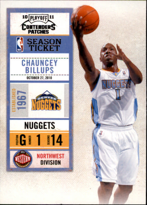 2010-11 Playoff Contenders Patches #18 Chauncey Billups