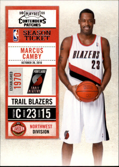 2010-11 Playoff Contenders Patches #22 Marcus Camby