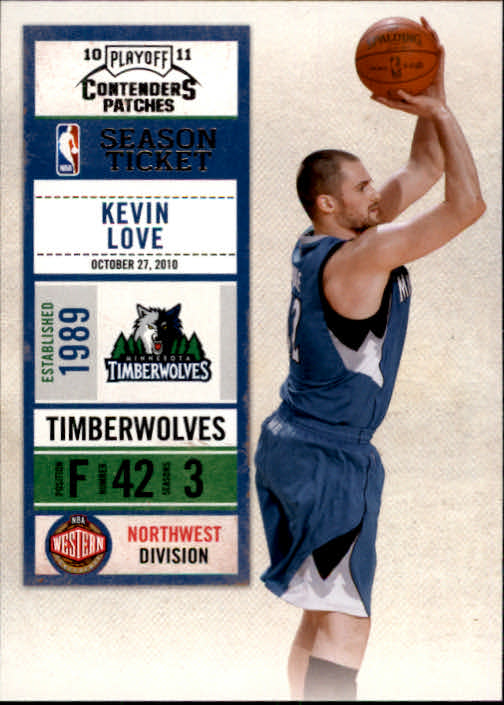 2010-11 Playoff Contenders Patches #33 Kevin Love