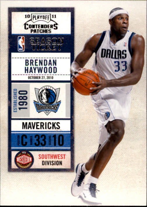 2010-11 Playoff Contenders Patches #35 Brendan Haywood