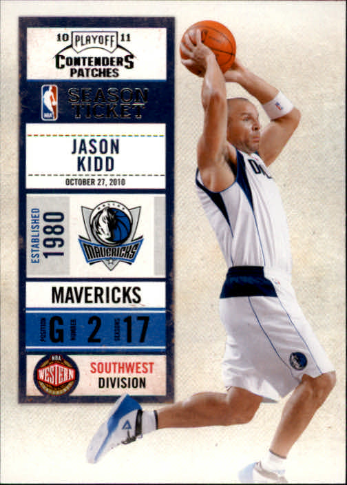 2010-11 Playoff Contenders Patches #37 Jason Kidd