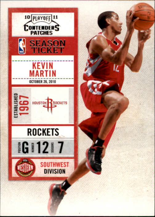 2010-11 Playoff Contenders Patches #39 Kevin Martin