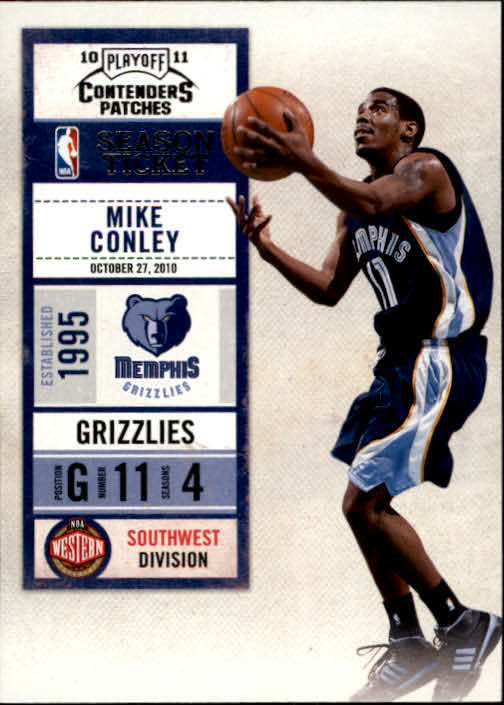 2010-11 Playoff Contenders Patches #48 Mike Conley Jr.