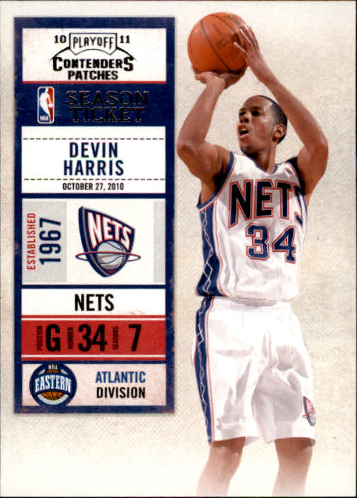 2010-11 Playoff Contenders Patches #58 Devin Harris