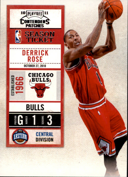 2010-11 Playoff Contenders Patches #69 Derrick Rose