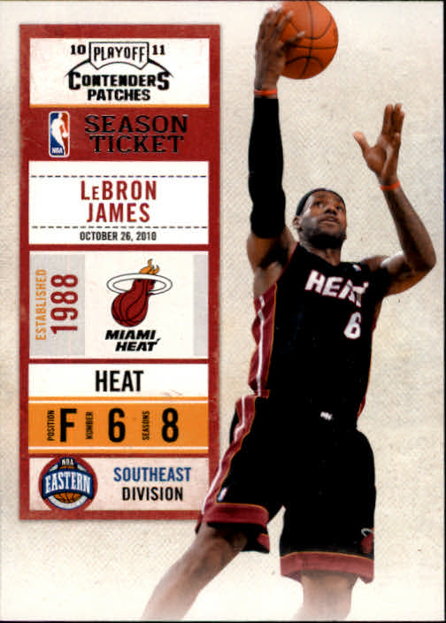2010-11 Playoff Contenders Patches #93 LeBron James
