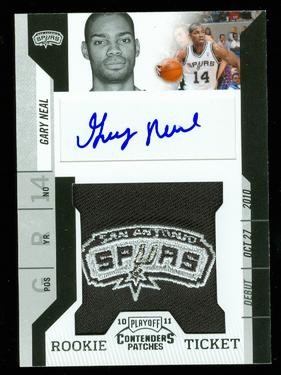 2010-11 Playoff Contenders Patches #120 Gary Neal AU RC