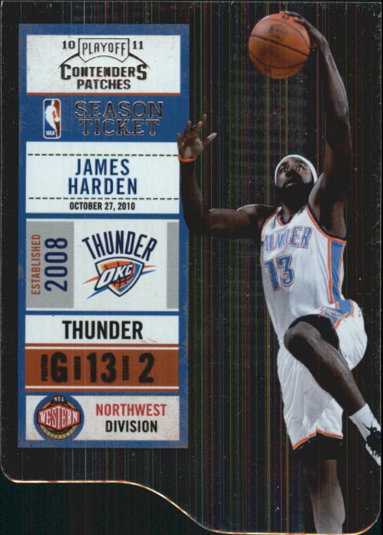 2010-11 Playoff Contenders Patches Die Cuts Silver #30 James Harden