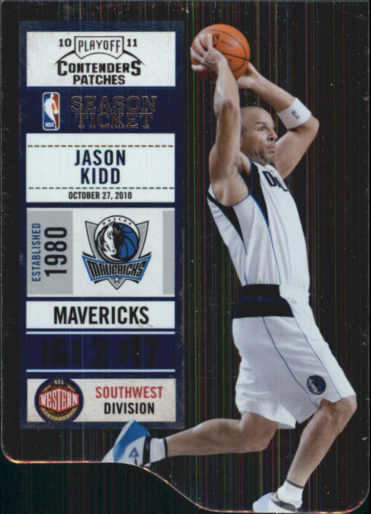 2010-11 Playoff Contenders Patches Die Cuts Silver #37 Jason Kidd