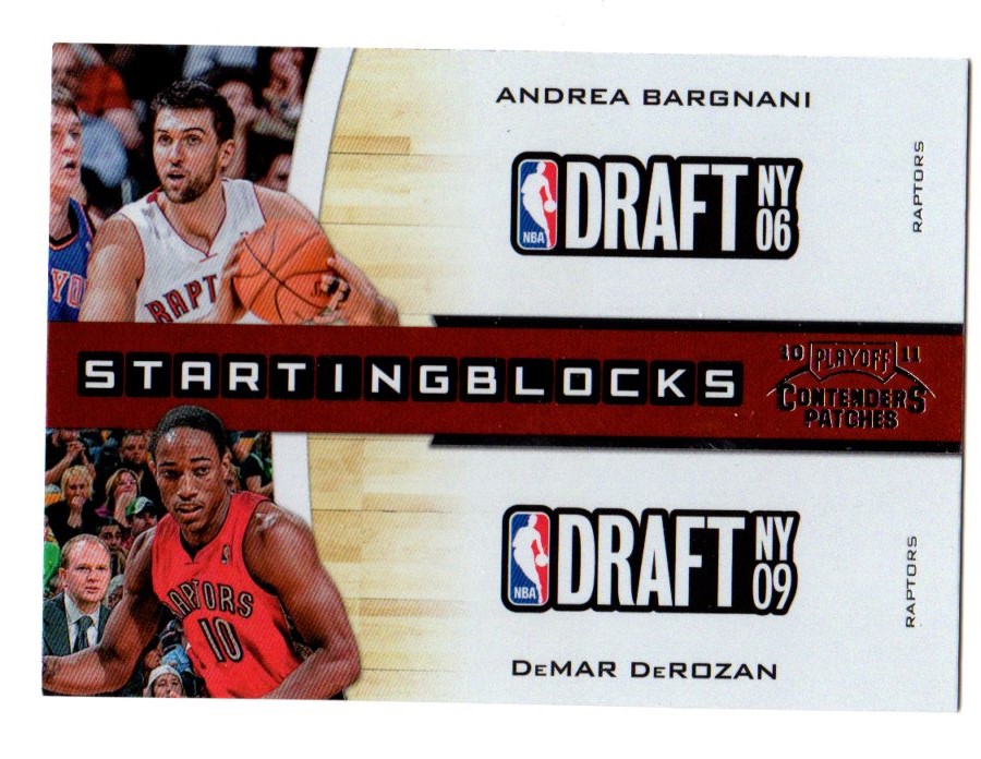 2010-11 Playoff Contenders Patches Starting Blocks #28 Andrea Bargnani/DeMar DeRozan