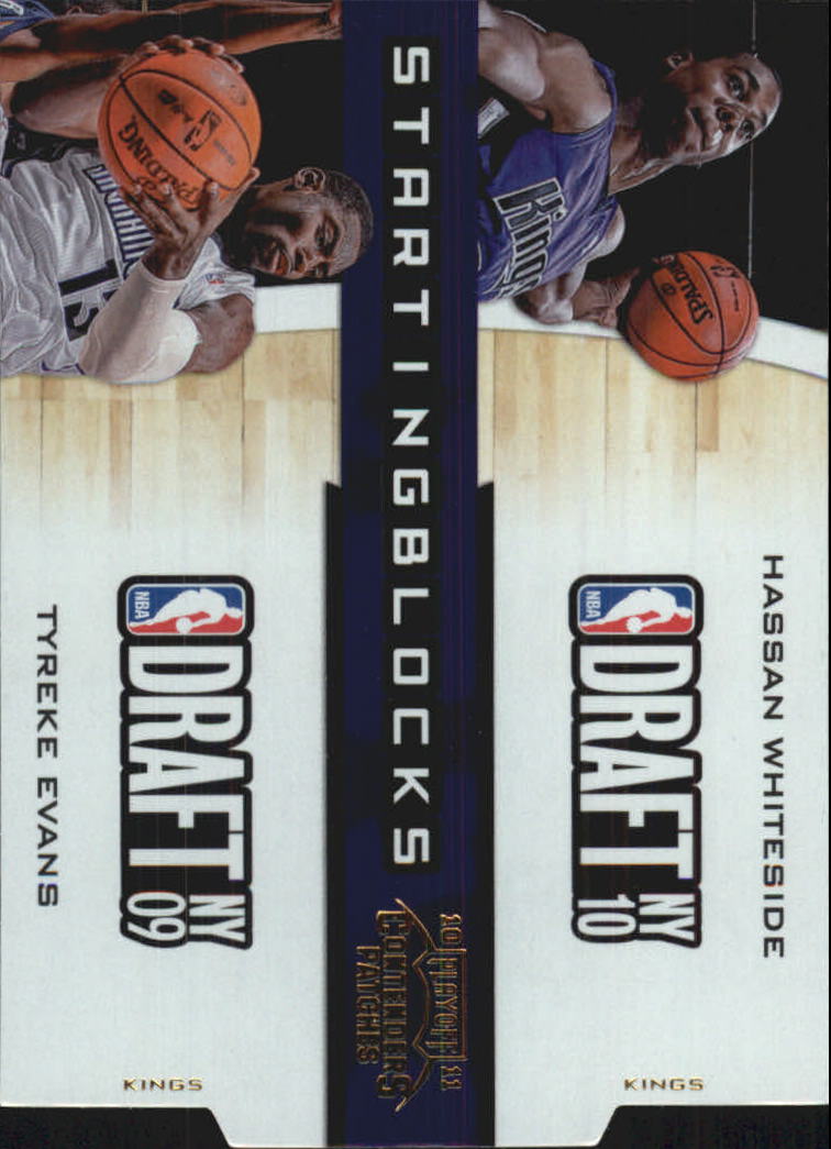 2010-11 Playoff Contenders Patches Starting Blocks Die Cuts Gold #26 Hassan Whiteside/Tyreke Evans