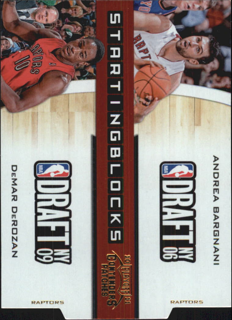 2010-11 Playoff Contenders Patches Starting Blocks Die Cuts Gold #28 Andrea Bargnani/DeMar DeRozan