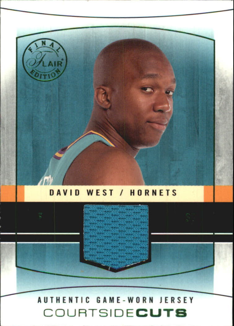 2003-04 Flair Final Edition Courtside Cuts Jerseys Green #DAW David West