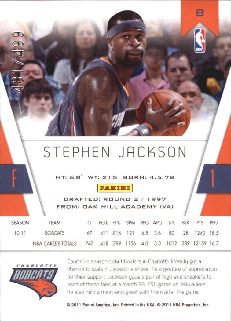 2010-11 Totally Certified Red #8 Stephen Jackson back image