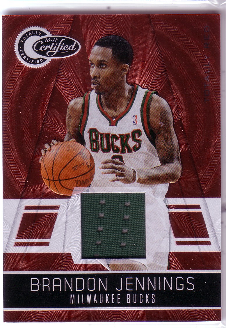 2010-11 Totally Certified Red Materials #9 Brandon Jennings/249