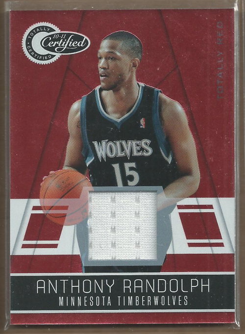 2010-11 Totally Certified Red Materials #134 Anthony Randolph/249