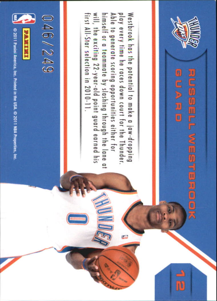2010-11 Totally Certified Potential #12 Russell Westbrook back image