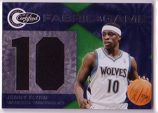 2010-11 Totally Certified Fabric of the Game Jumbo Jersey Number #30 Jonny Flynn/299