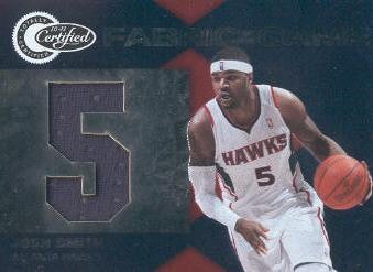 2010-11 Totally Certified Fabric of the Game Jumbo Jersey Number #37 Josh Smith/299