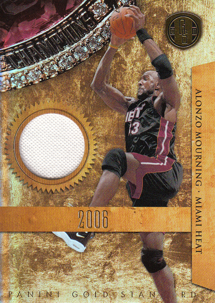 2010-11 Panini Gold Standard Gold Rings Materials #7 Alonzo Mourning/299