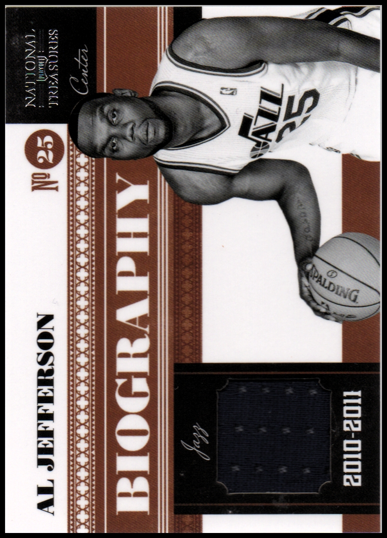 2010-11 Playoff National Treasures Biography Materials #11 Al Jefferson/99