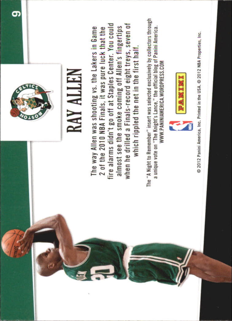 2011-12 Hoops A Night to Remember #7 Wilt Chamberlain back image