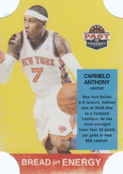 2011-12 Panini Past and Present Bread for Energy #1 Carmelo Anthony
