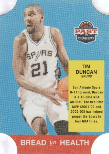 2011-12 Panini Past and Present Bread for Health #15 Tim Duncan
