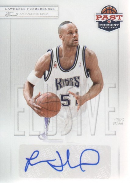 2011-12 Panini Past and Present Elusive Ink Autographs #LF Lawrence Funderburke