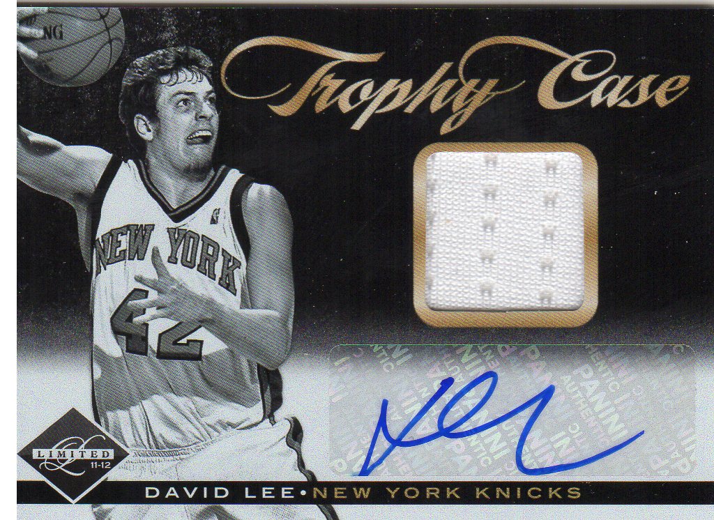2011-12 Limited Trophy Case Materials Signatures #23 David Lee/49