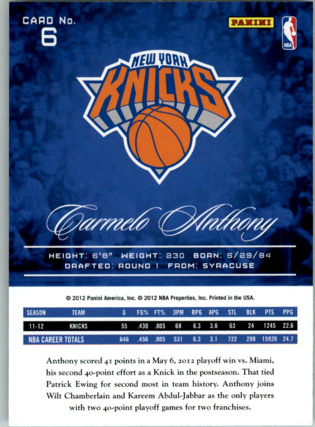 Carmelo Anthony cards (2004-2023) Nuggets Thunder Knicks Blazers - You Choose - Bild 166 von 284