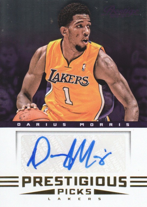 2012-13 Prestige Prestigious Picks Signatures #35 Darius Morris