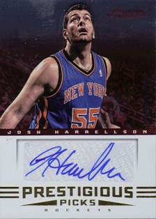 2012-13 Prestige Prestigious Picks Signatures #38 Josh Harrellson
