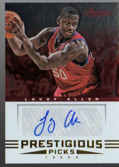 2012-13 Prestige Prestigious Picks Signatures #42 Lavoy Allen