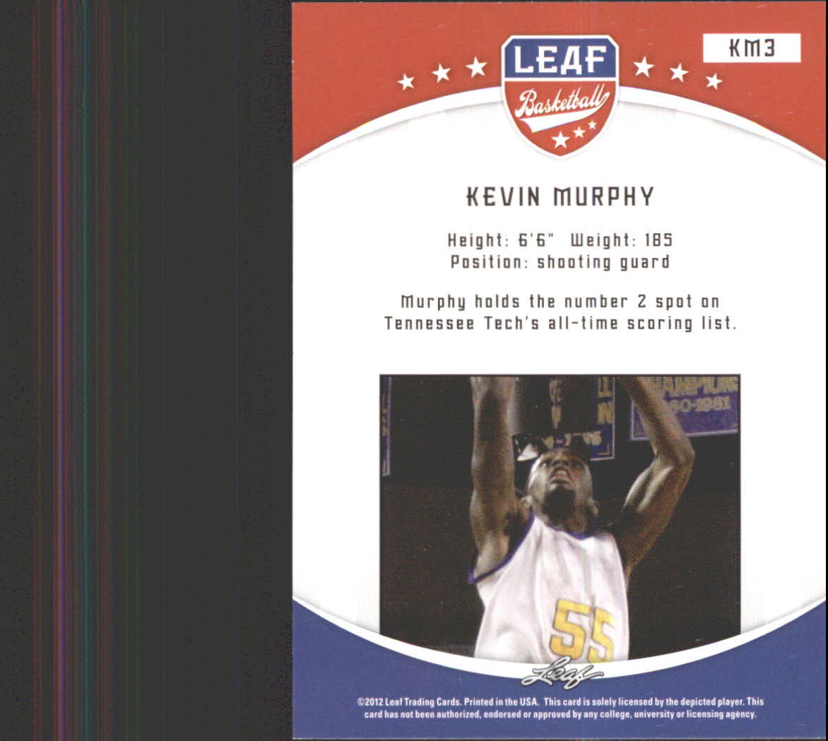 2012-13 Leaf #KM3 Kevin Murphy back image
