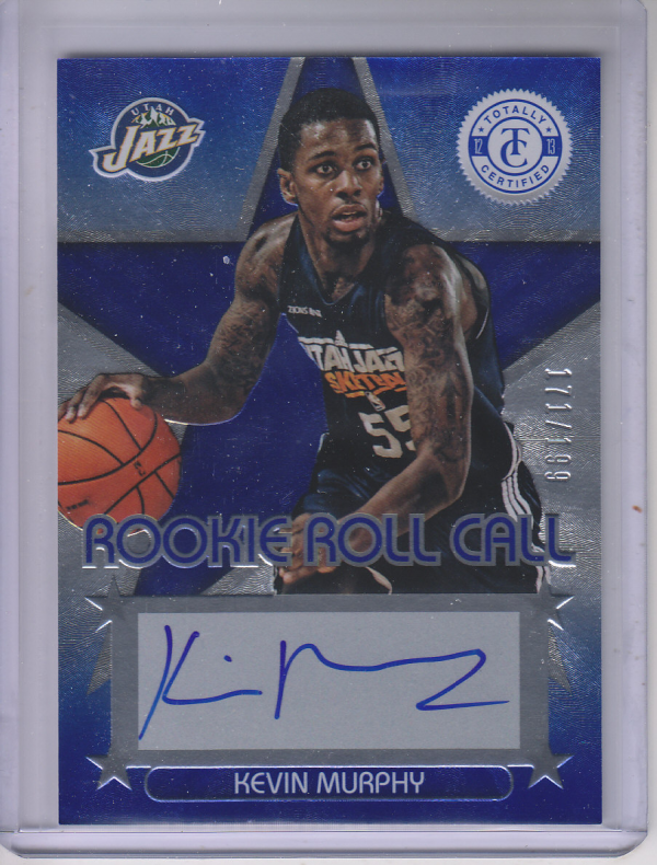 2012-13 Totally Certified Rookie Roll Call Autographs Blue #93 Kevin Murphy/199