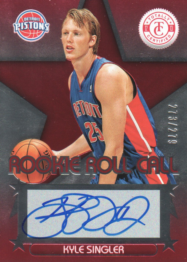 2012-13 Totally Certified Rookie Roll Call Autographs Red #50 Kyle Singler/279