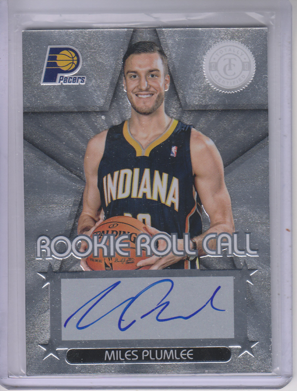 2012-13 Totally Certified Rookie Roll Call Autographs #56 Miles Plumlee