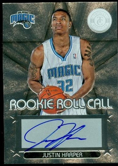 2012-13 Totally Certified Rookie Roll Call Autographs #100 Justin Harper