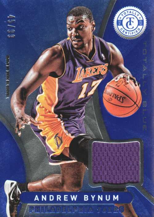 2012-13 Totally Certified Blue Materials #86 Andrew Bynum/99