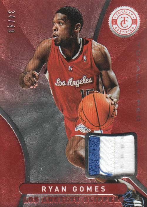 2012-13 Totally Certified Red Materials Prime #79 Ryan Gomes