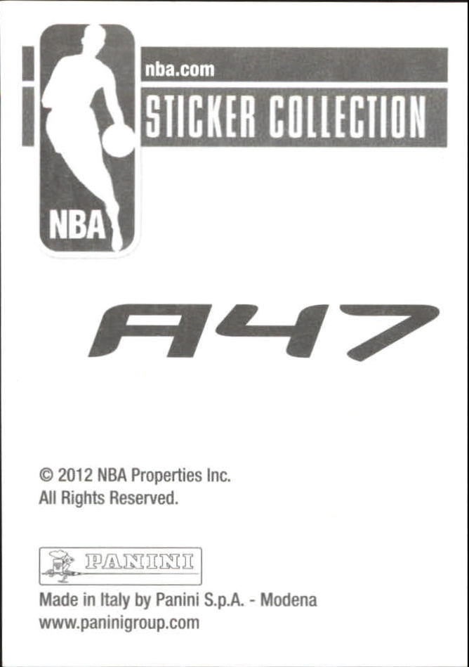 2012-13 Panini Stickers #A47 Kyrie Irving FOIL back image