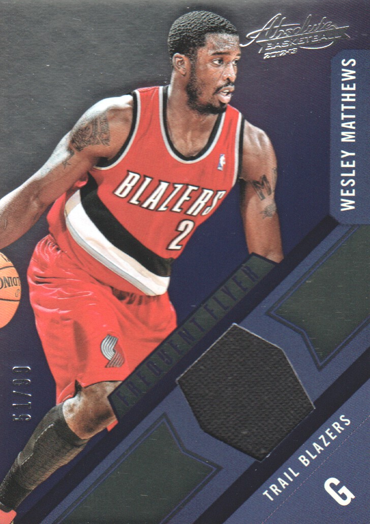 2012-13 Absolute Frequent Flyer Materials #15 Wesley Matthews/99