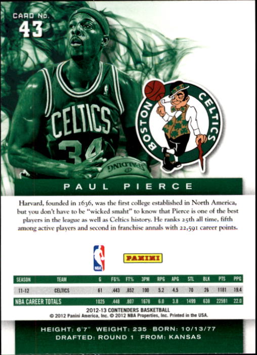 Paul Pierce cards (1999-2021) Celtics Nets - You Choose - Bild 304 von 360