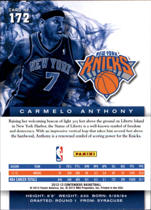 Carmelo Anthony cards (2004-2023) Nuggets Thunder Knicks Blazers - You Choose - Bild 158 von 284